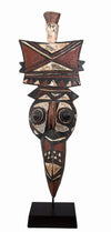 African Bwa or Nuna Carved Polychrome Wood Bird Mask