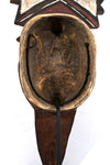 African Bwa or Nuna Carved Polychrome Wood Bird Mask