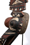 African Bwa or Nuna Carved Polychrome Wood Bird Mask