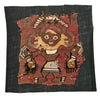 Pre-Columbian Chancay Textile Panel with Warrior-Deity Holding Trophy Heads