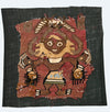 Pre-Columbian Chancay Textile Panel with Warrior-Deity Holding Trophy Heads