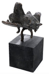 African Cast Bronze Crocodile Figure with Hollow Belly Cavity