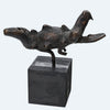 African Cast Bronze Crocodile Figure with Hollow Belly Cavity