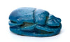 Egyptian Turquoise Blue Glaze Steatite Scarab for Amon Ra