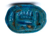 Egyptian Turquoise Blue Glaze Steatite Scarab for Amon Ra