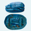 Egyptian Turquoise Blue Glaze Steatite Scarab for Amon Ra