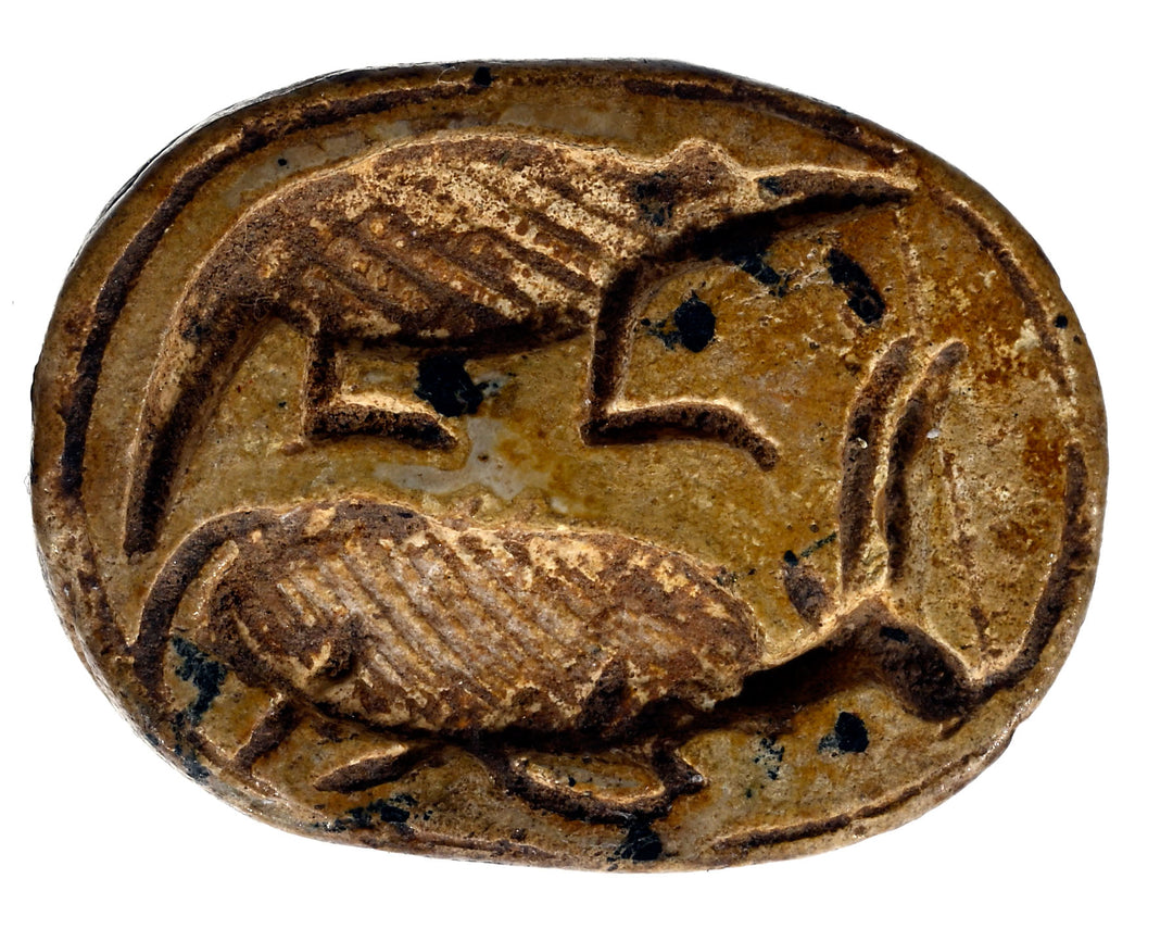 Egyptian Hyksos Tan Steatite Design Class Scarab