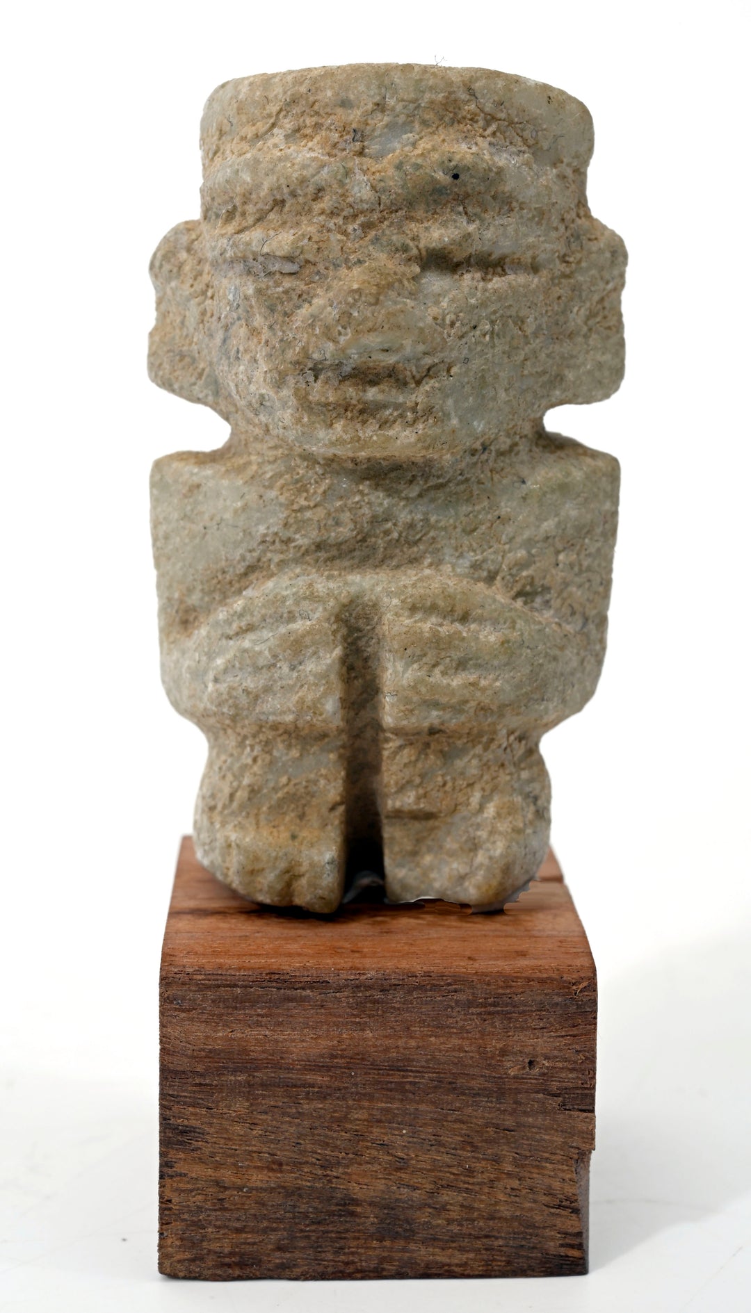 Pre-Columbian Mixtec Carved Greenstone Amuletic Pinata Figure