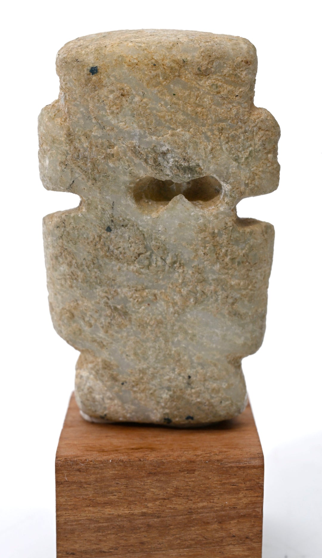 Pre-Columbian Mixtec Carved Greenstone Amuletic Pinata Figure