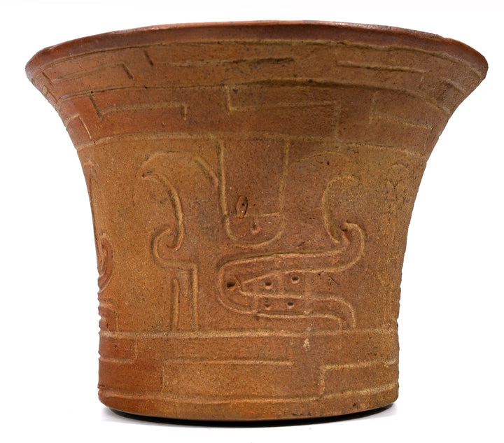 Pre-Columbian Chavin Deity Incised Ritual Vessel