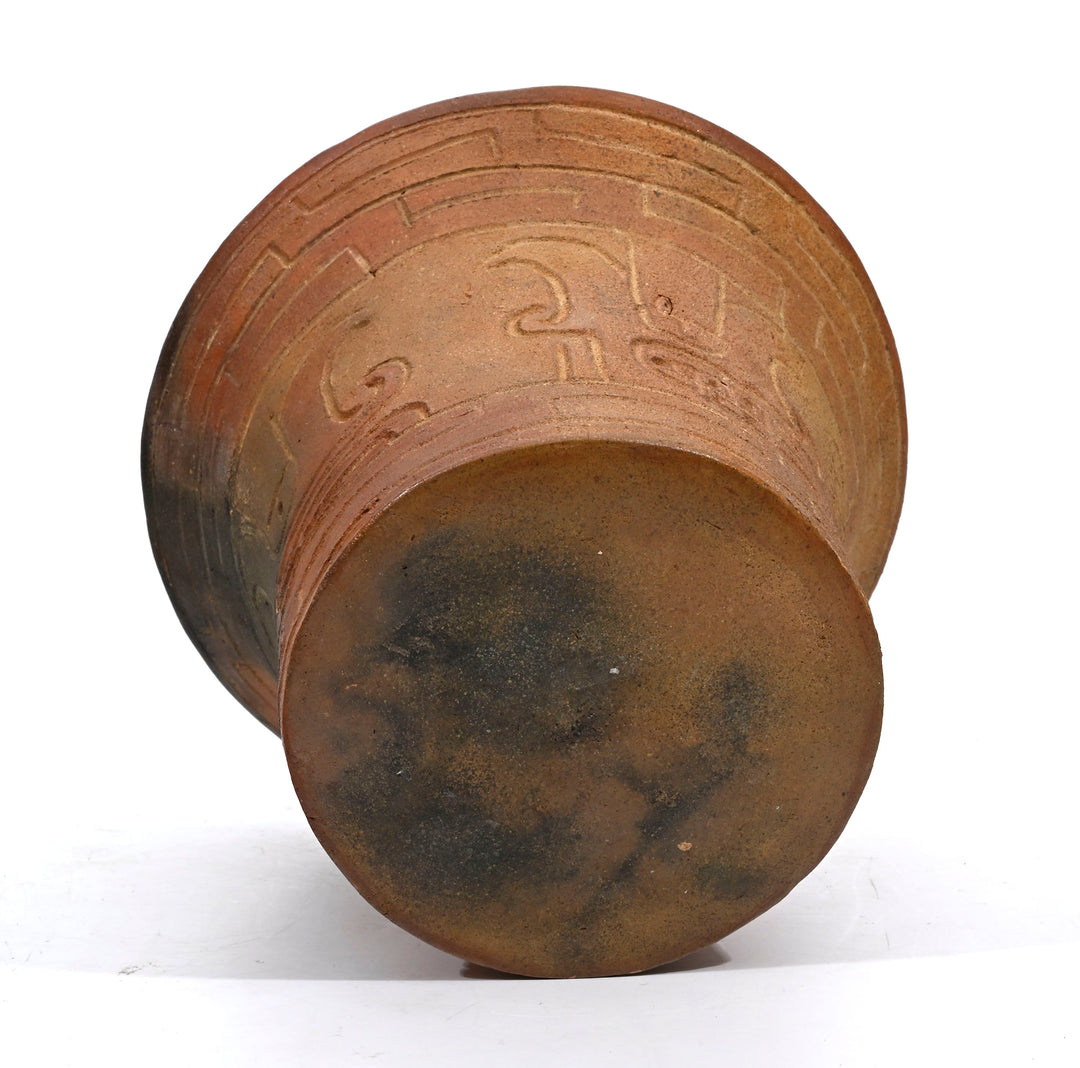 Pre-Columbian Chavin Deity Incised Ritual Vessel