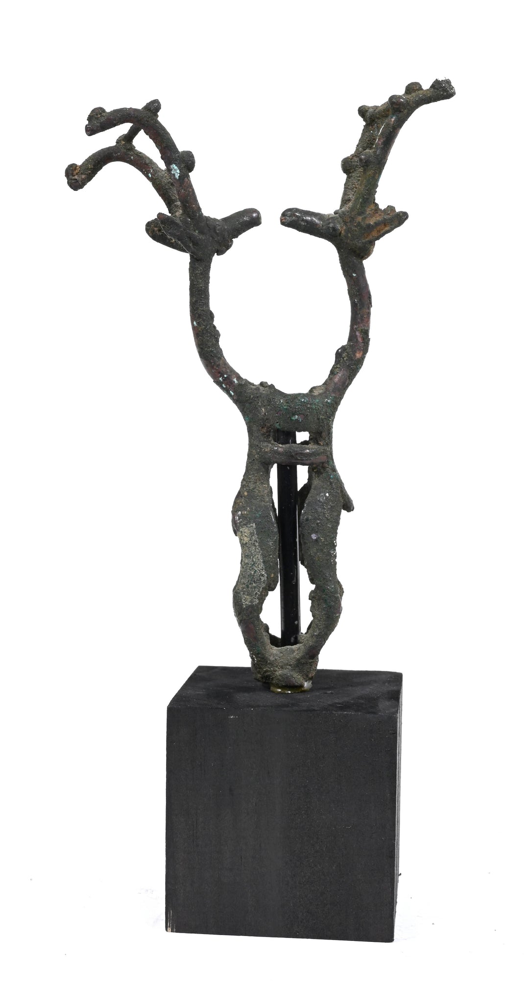 Ancient Luristan Bronze Openwork Heraldic Finial