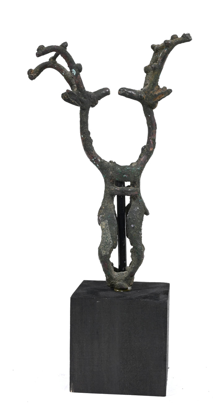 Ancient Luristan Bronze Openwork Heraldic Finial