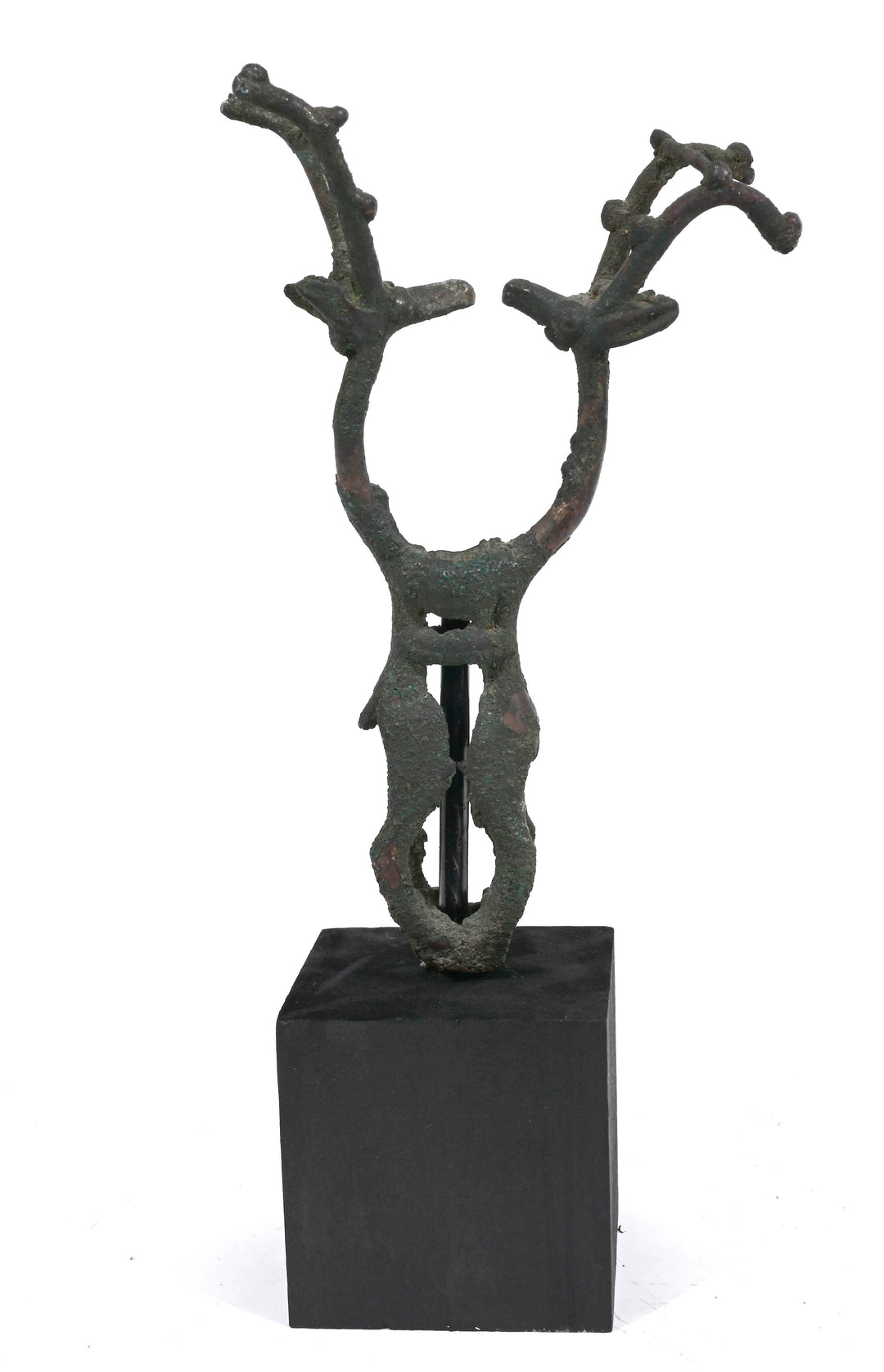 Ancient Luristan Bronze Openwork Heraldic Finial