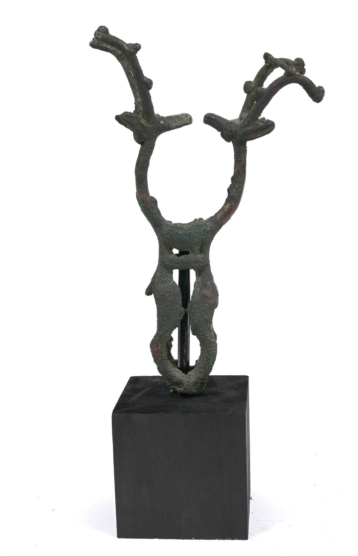Ancient Luristan Bronze Openwork Heraldic Finial