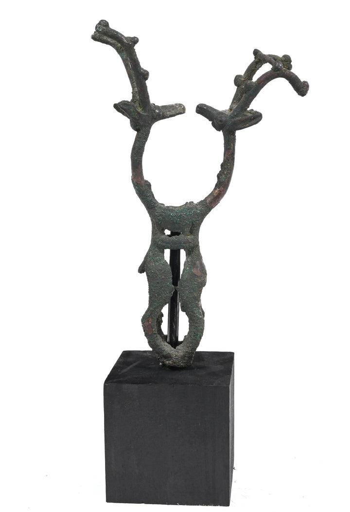 Ancient Luristan Bronze Openwork Heraldic Finial