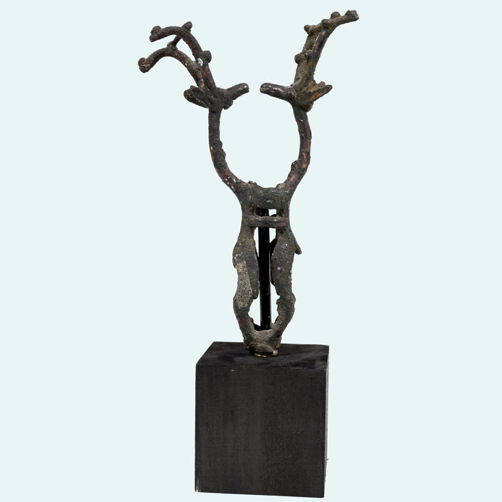 Ancient Luristan Bronze Openwork Heraldic Finial