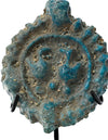 Persian Blue Frit Circular Bird Pendant