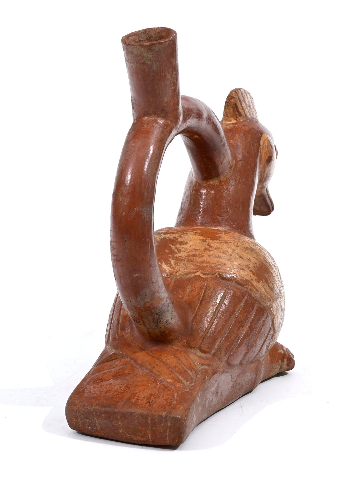 Moche Pottery Bird Formed Stirrup Vessel