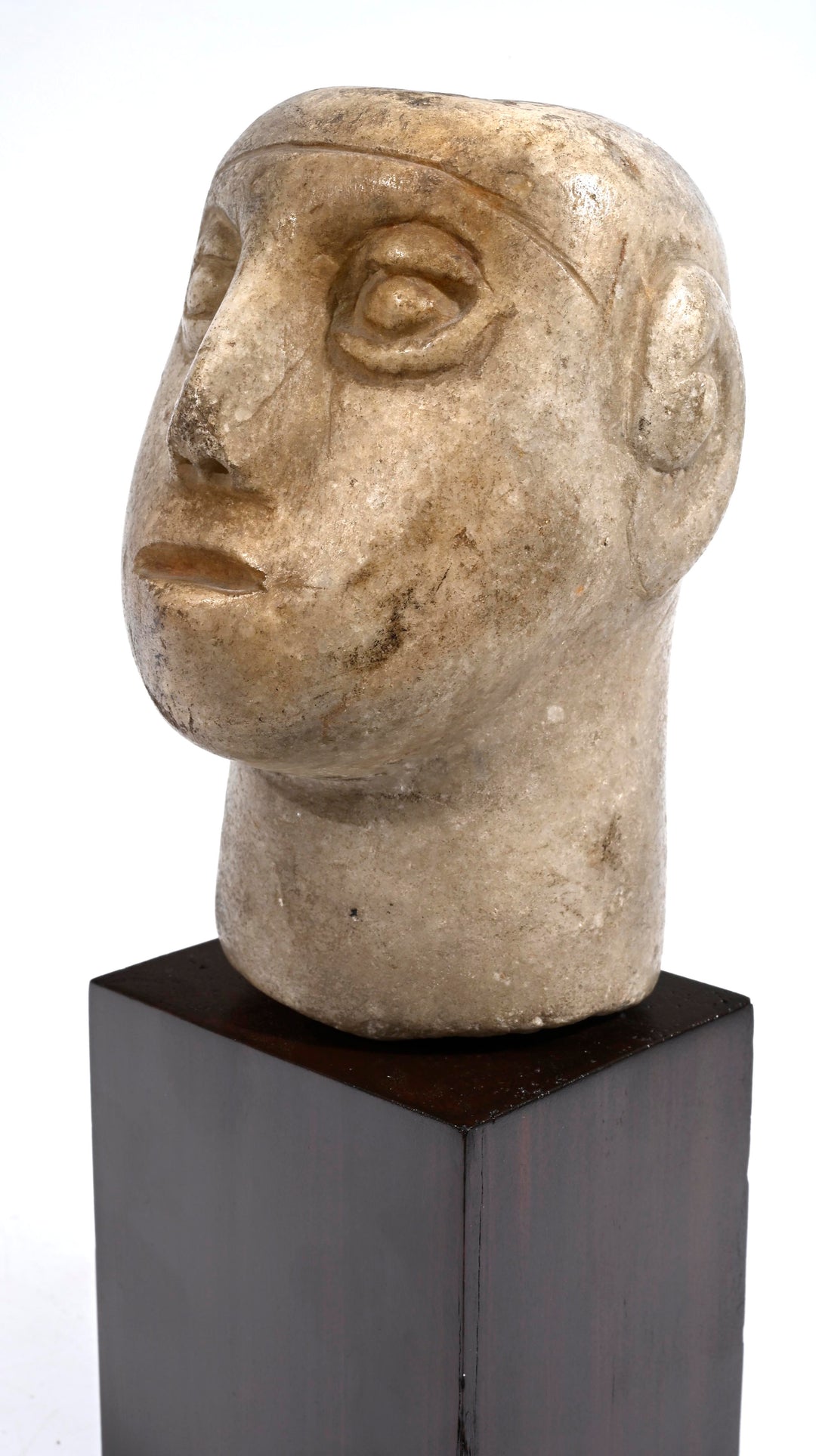 Ancient South Arabian Marble Votive Head