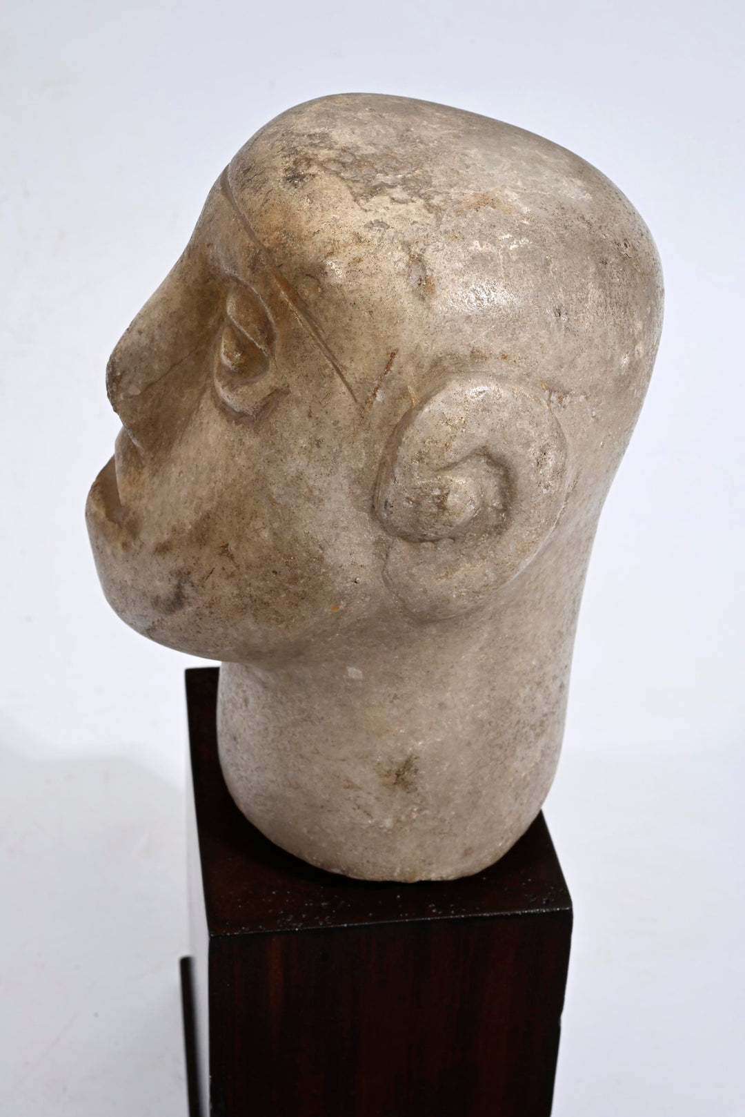 Ancient South Arabian Marble Votive Head