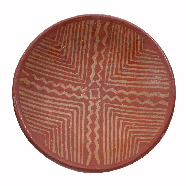 Chupicuro Pottery Bi-Chrome Ceremonial Tripod Vessel
