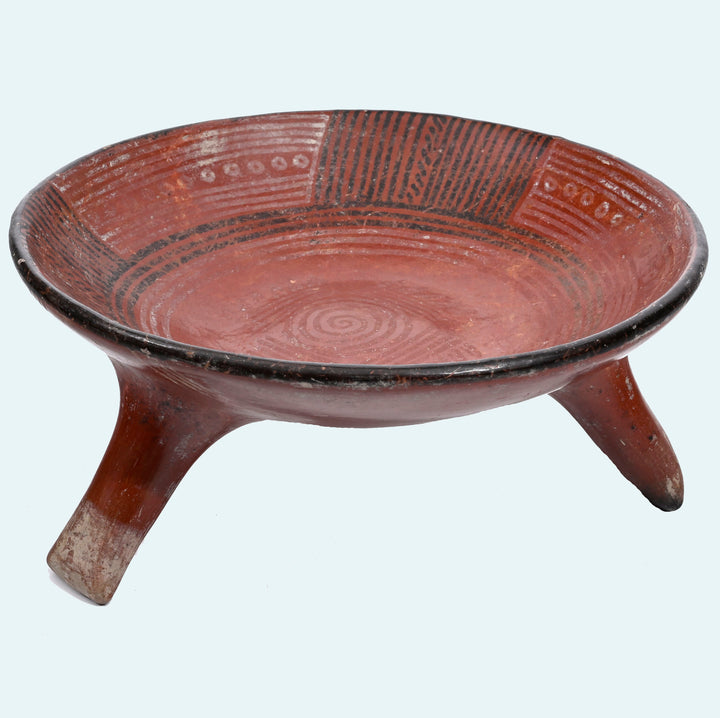 Mixtec or Mixteca-Puebla Ceremonial Tripod Bowl