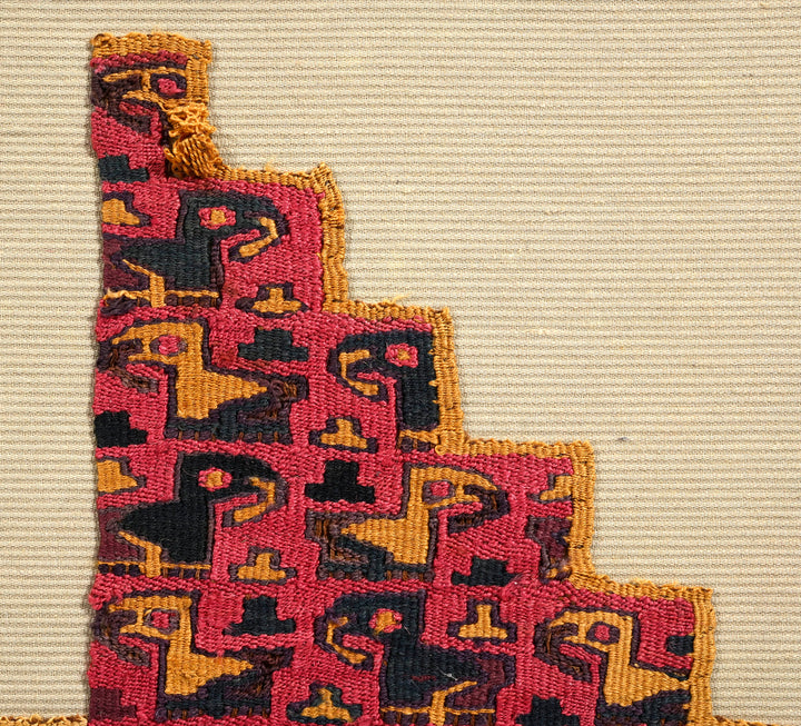 Chimú Textile Panel with Stepped Bird Rows