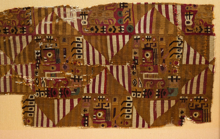 Huari Wari Camelid Wood Textile Panel