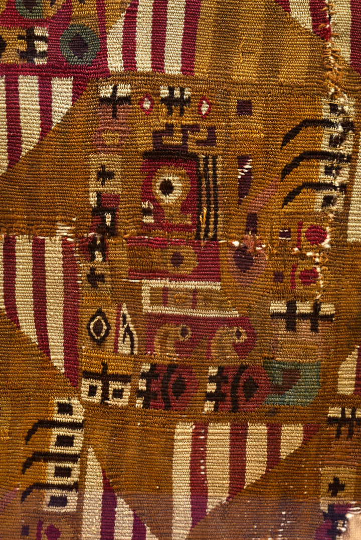 Huari Wari Camelid Wood Textile Panel