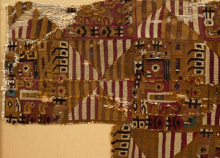 Huari Wari Camelid Wood Textile Panel