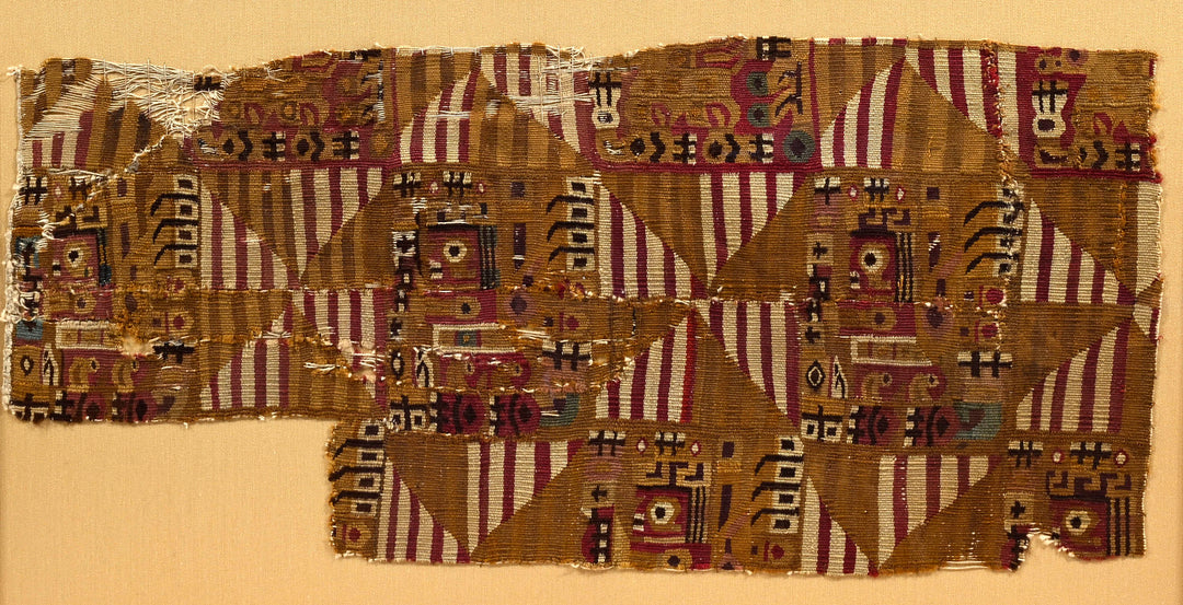 Huari Wari Camelid Wood Textile Panel