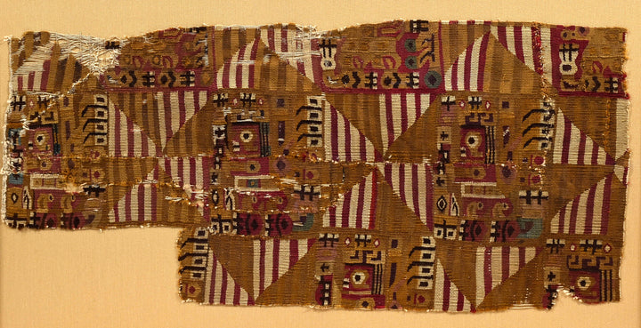 Huari Wari Camelid Wood Textile Panel