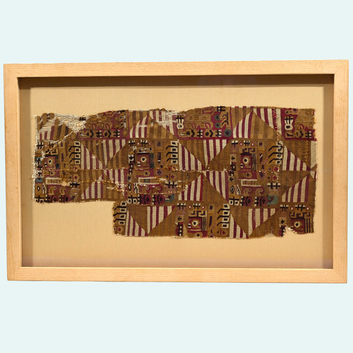 Huari Wari Camelid Wood Textile Panel