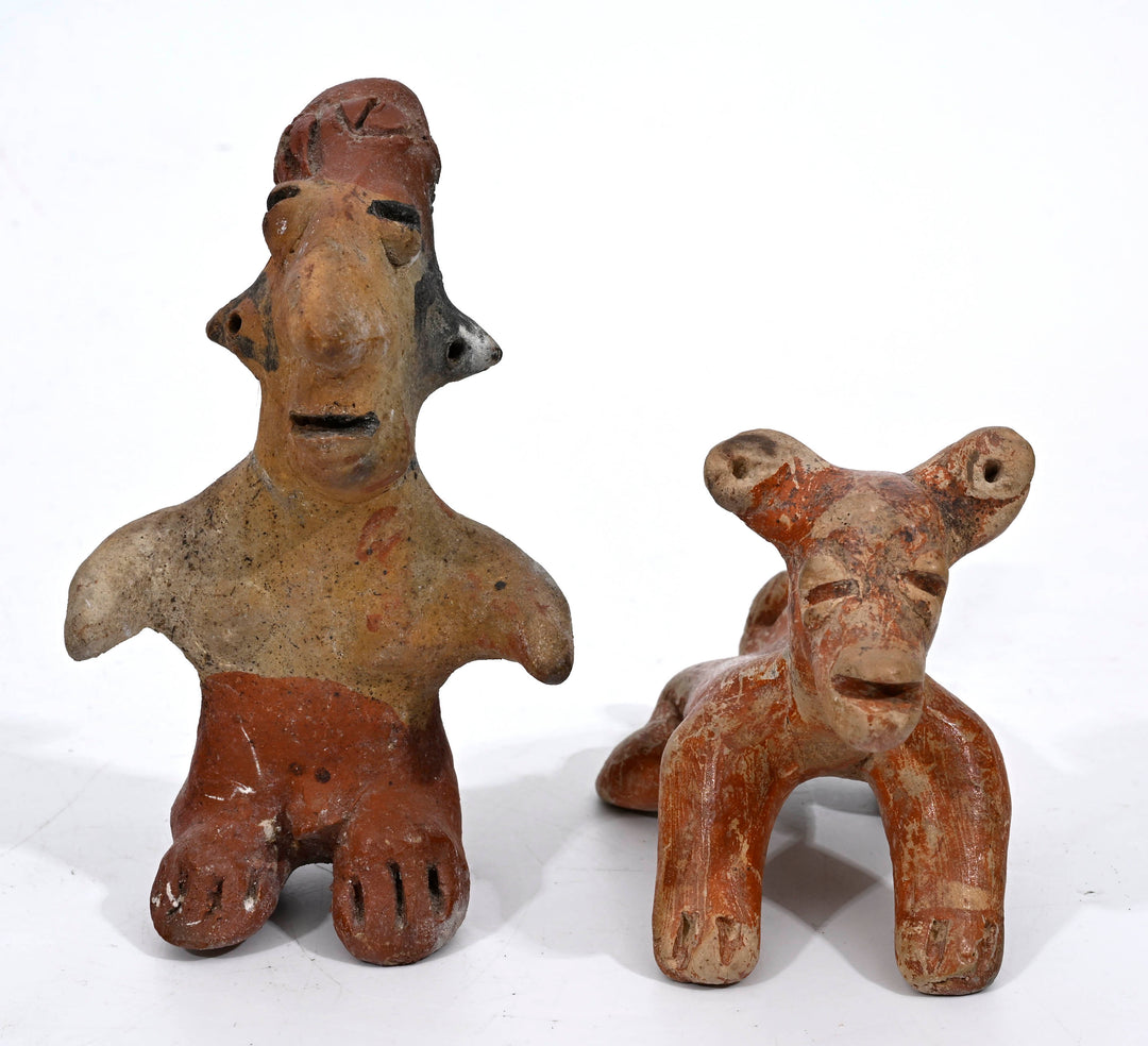 Pre-Columbian Jalisco Male Figure with Dog