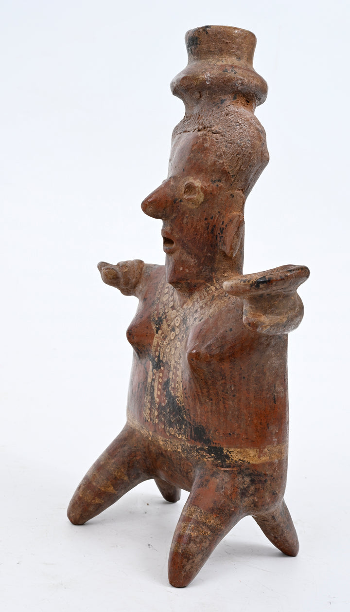 Nayarit Seated Female Figure with Lobed Jar