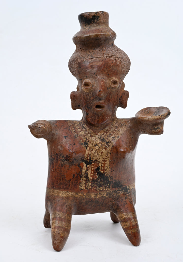 Nayarit Seated Female Figure with Lobed Jar