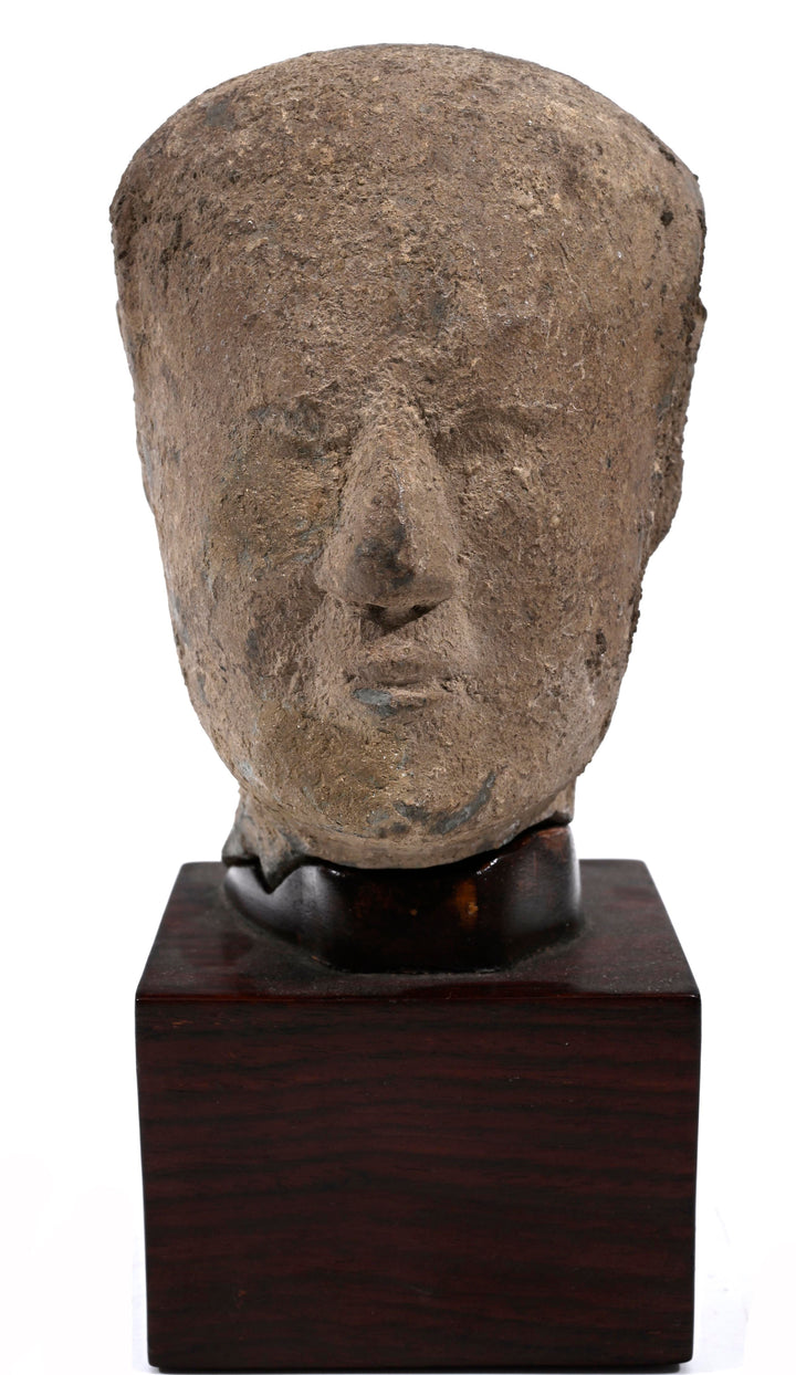 Han Dynasty Chinese Pottery Head of a Man