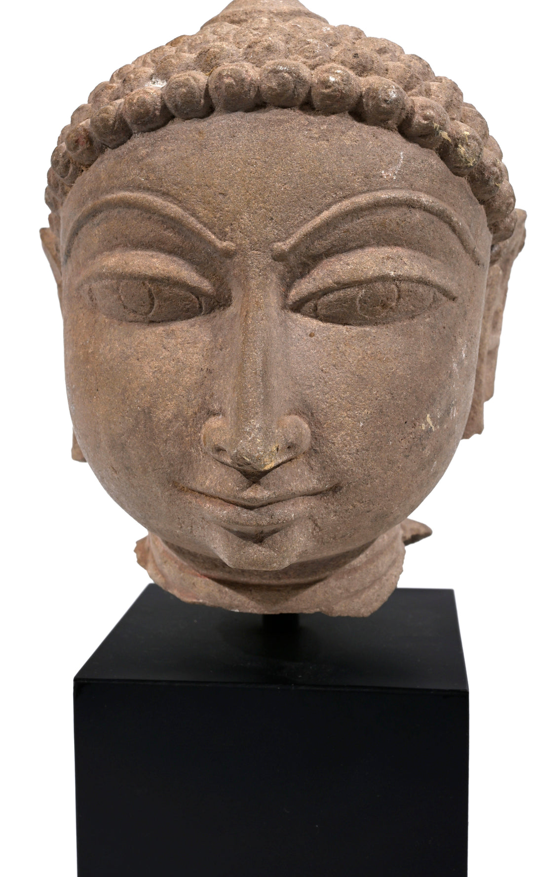 Beautiful Indian Sandstone Head of a Jina Tirthankara