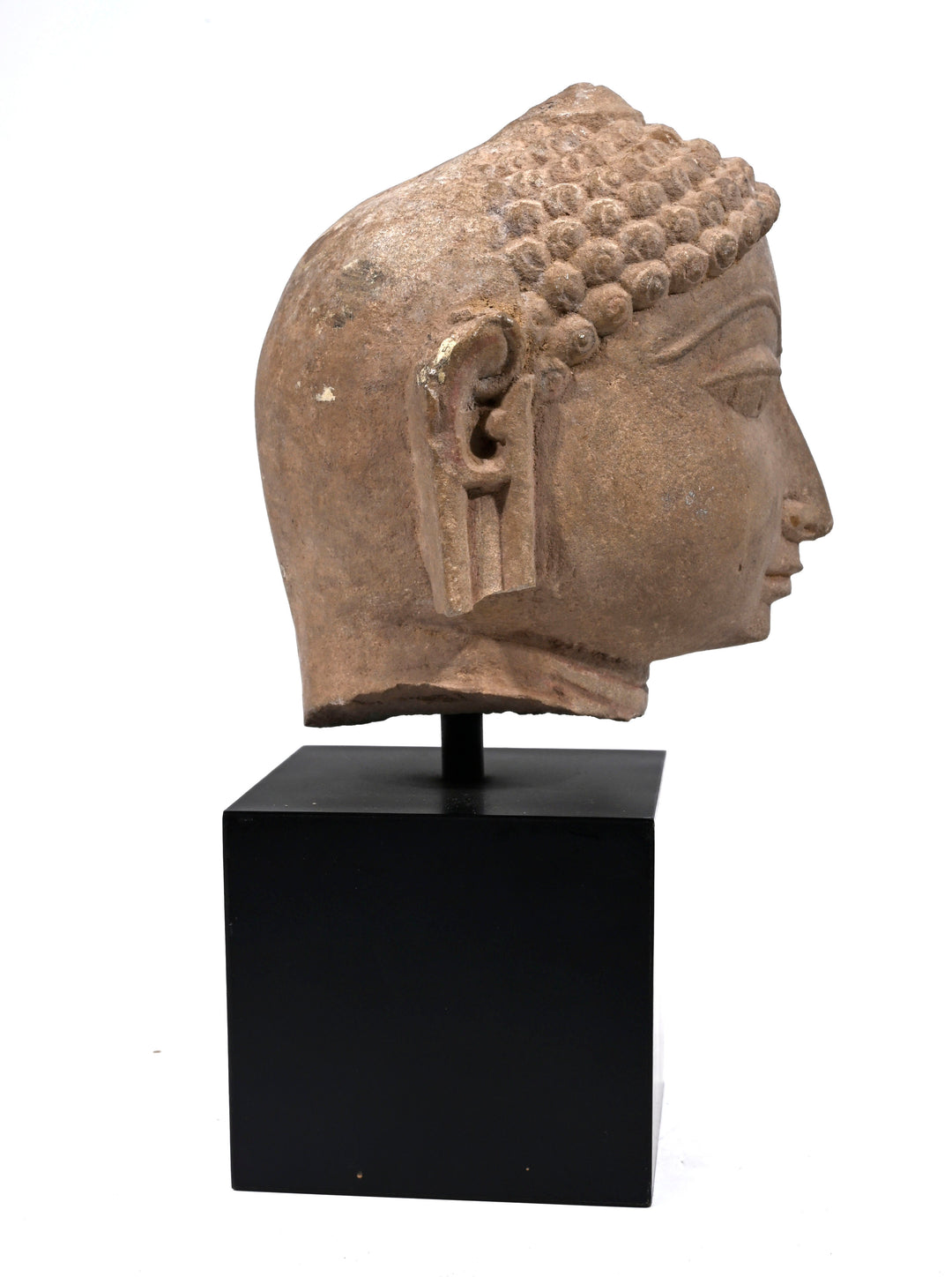 Beautiful Indian Sandstone Head of a Jina Tirthankara