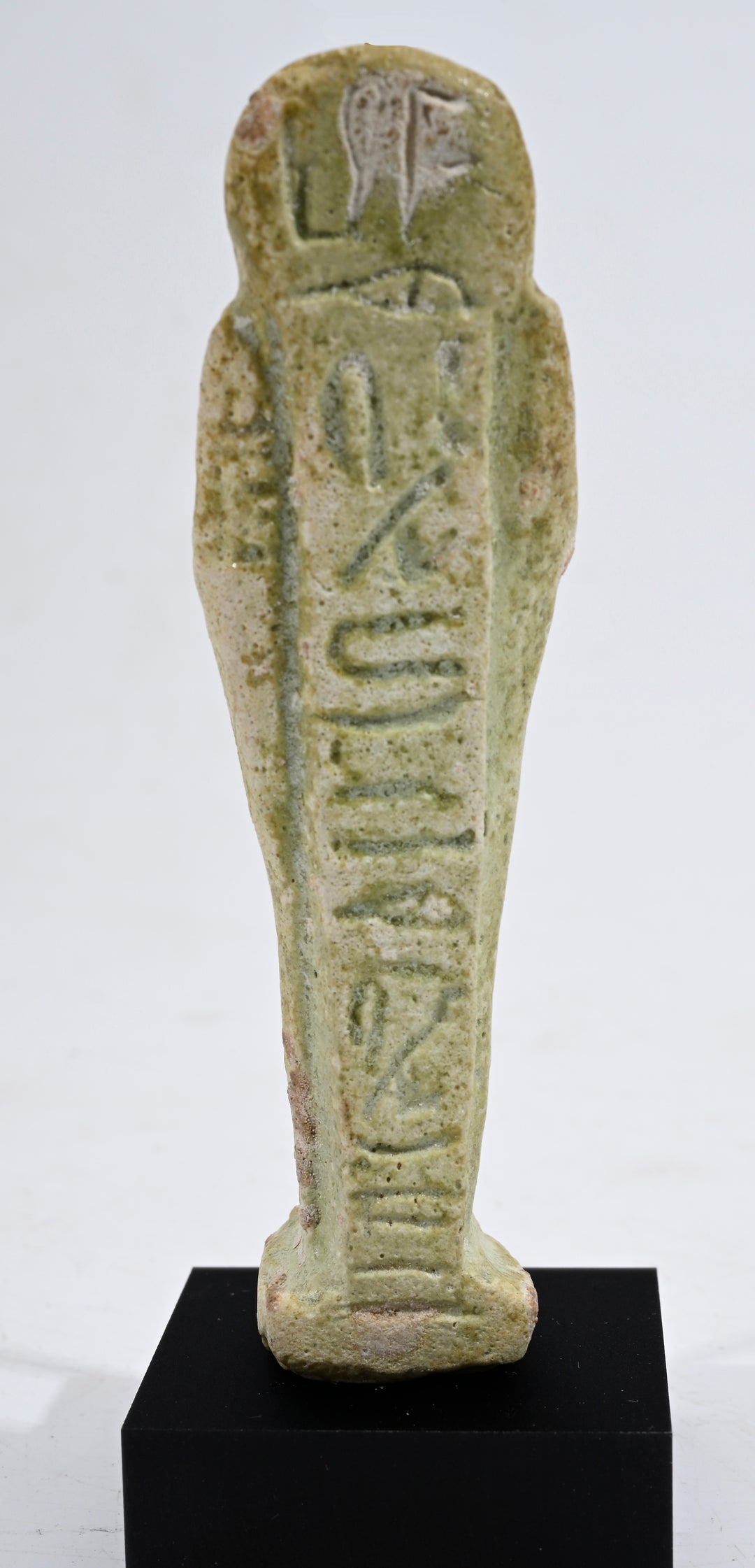 Egyptian Faience Inscribed Servant Figure Ushabti for Tchefnen