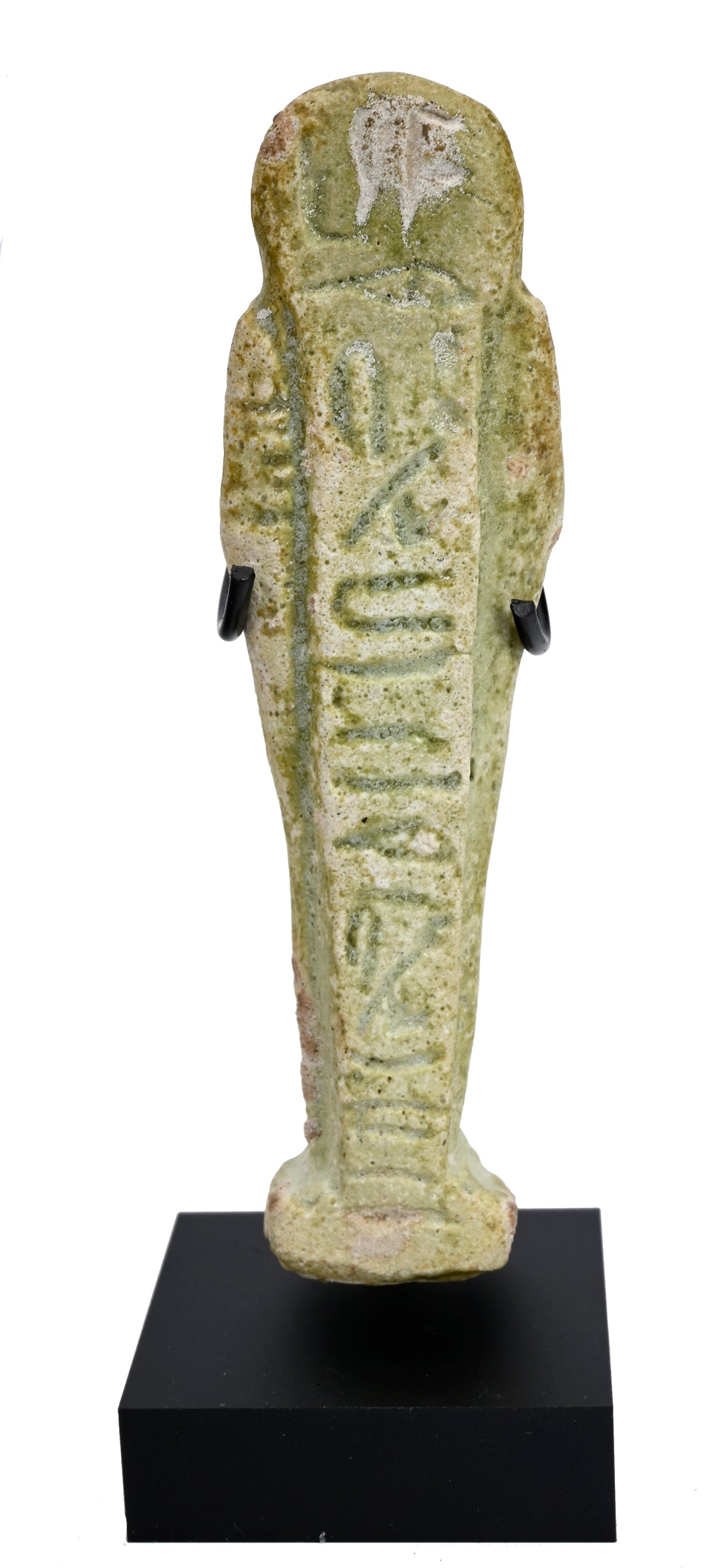 Egyptian Faience Inscribed Servant Figure Ushabti for Tchefnen