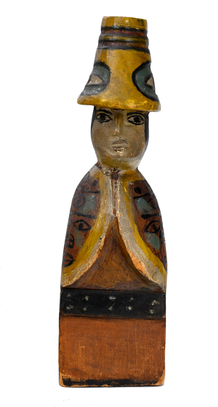 Northwest Coast Painted Wood Shaman