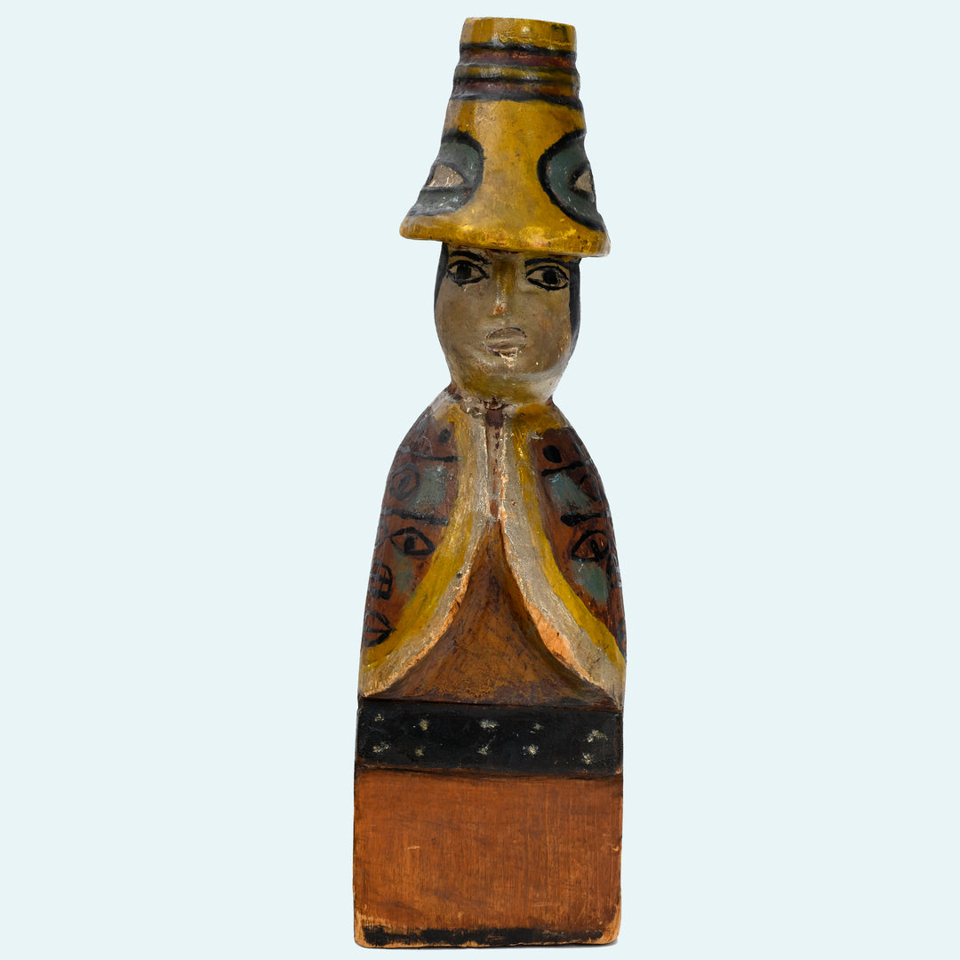 Northwest Coast Painted Wood Shaman