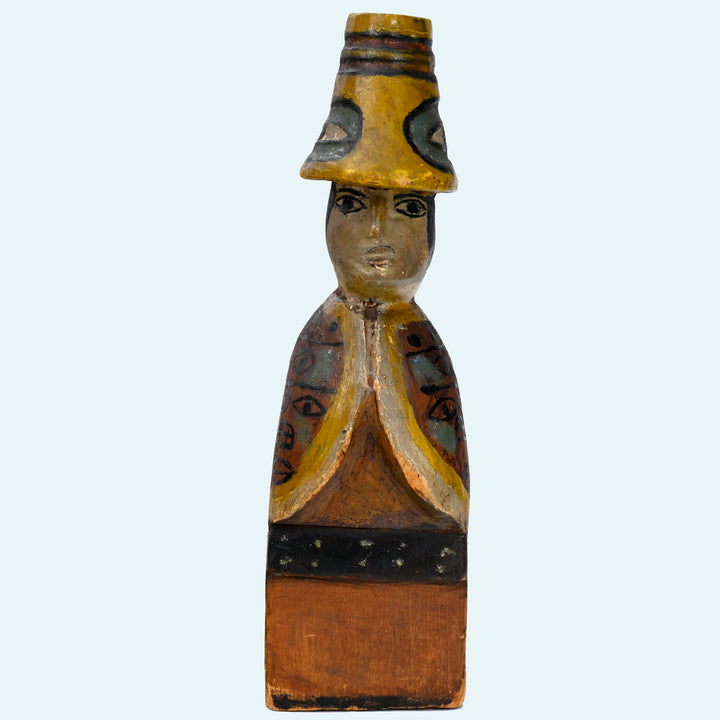 Northwest Coast Painted Wood Shaman