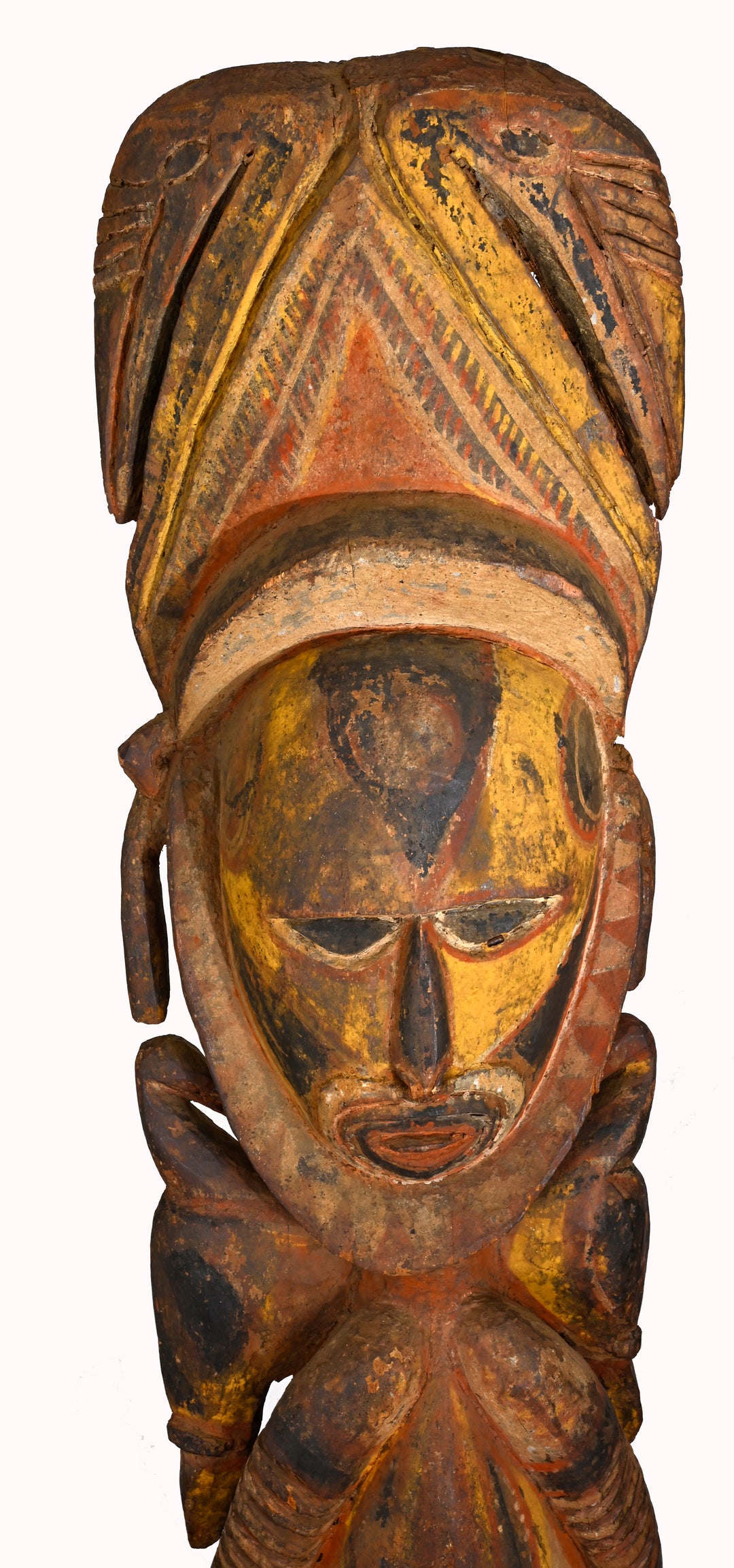 Papua New Guinea Abelam Large Wood Ancestor Figure
