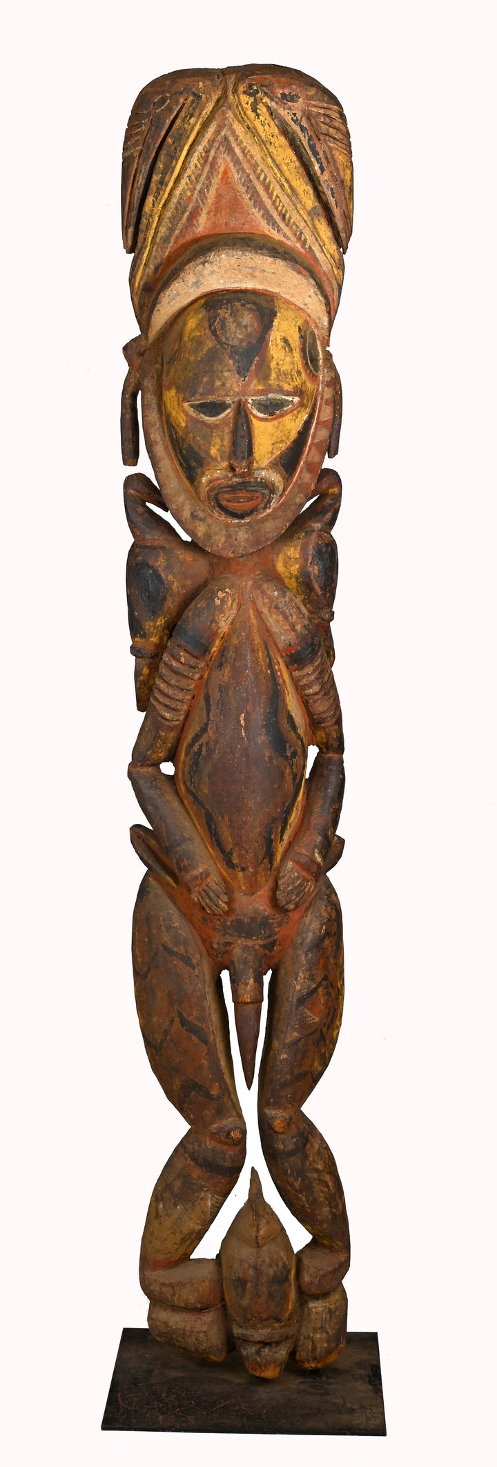 Papua New Guinea Abelam Large Wood Ancestor Figure