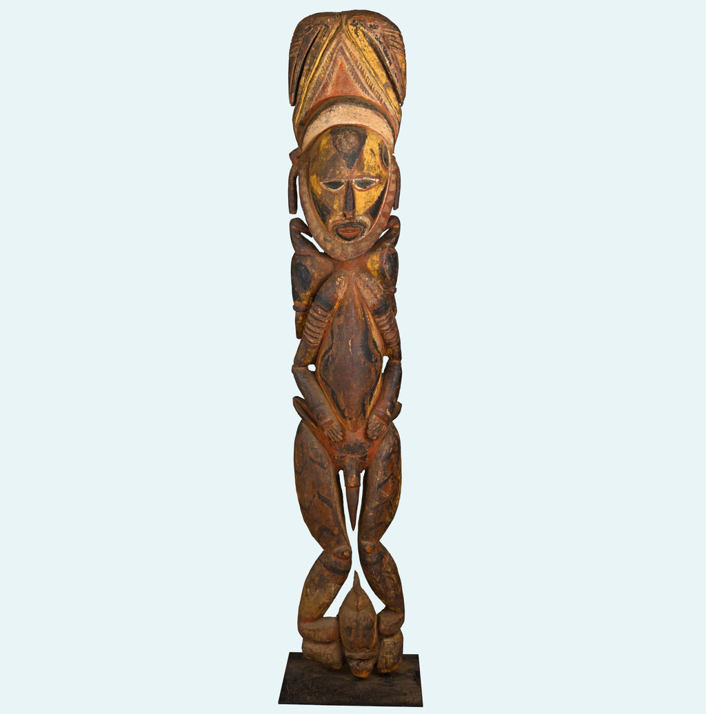 Papua New Guinea Abelam Large Wood Ancestor Figure