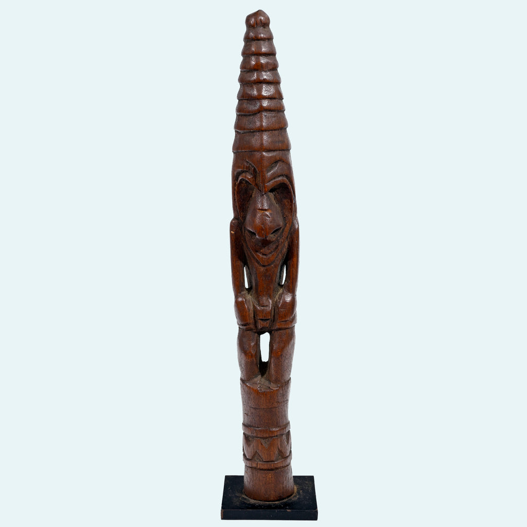 PNG Bosmun Wood Figural Paddle Finial