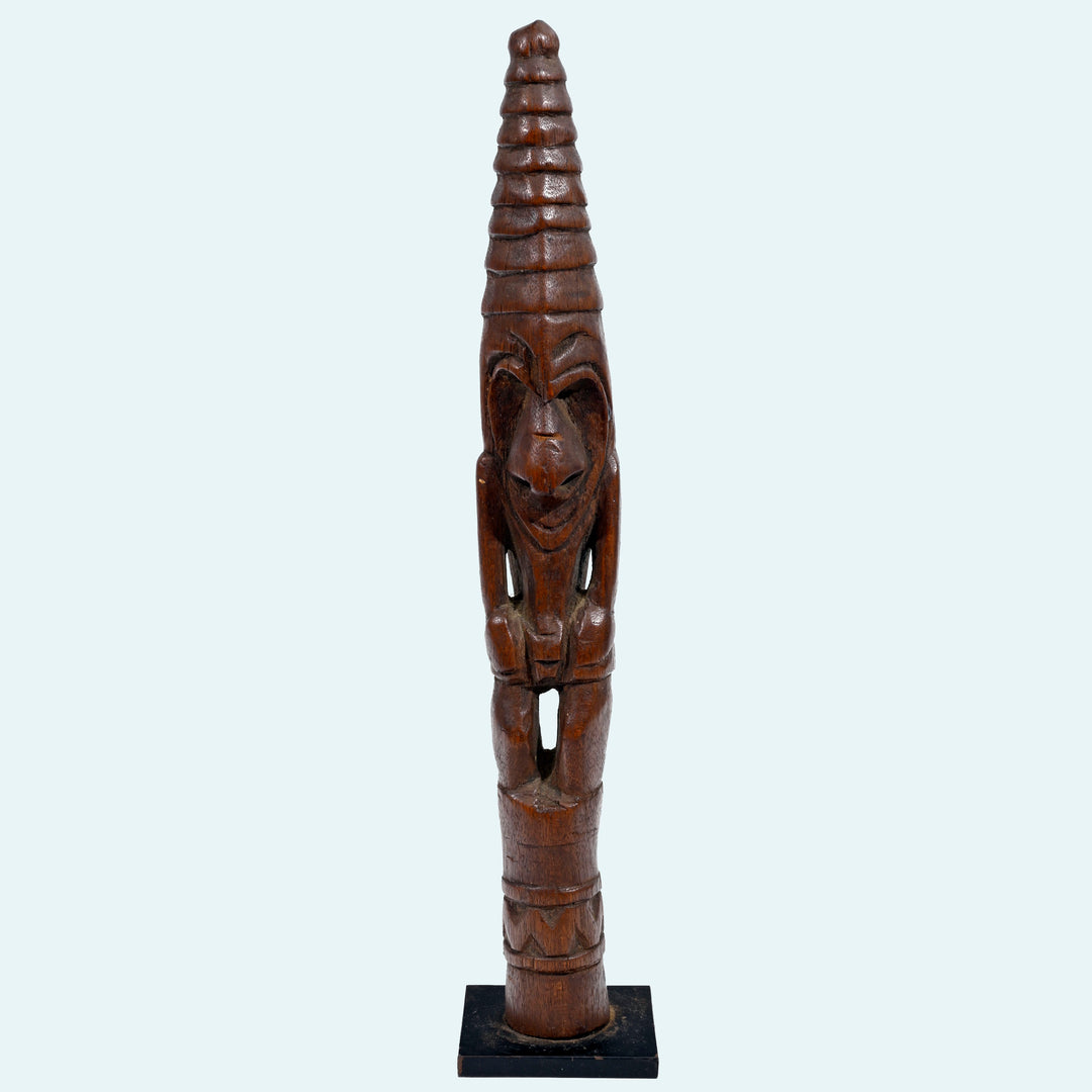 PNG Bosmun Wood Figural Paddle Finial